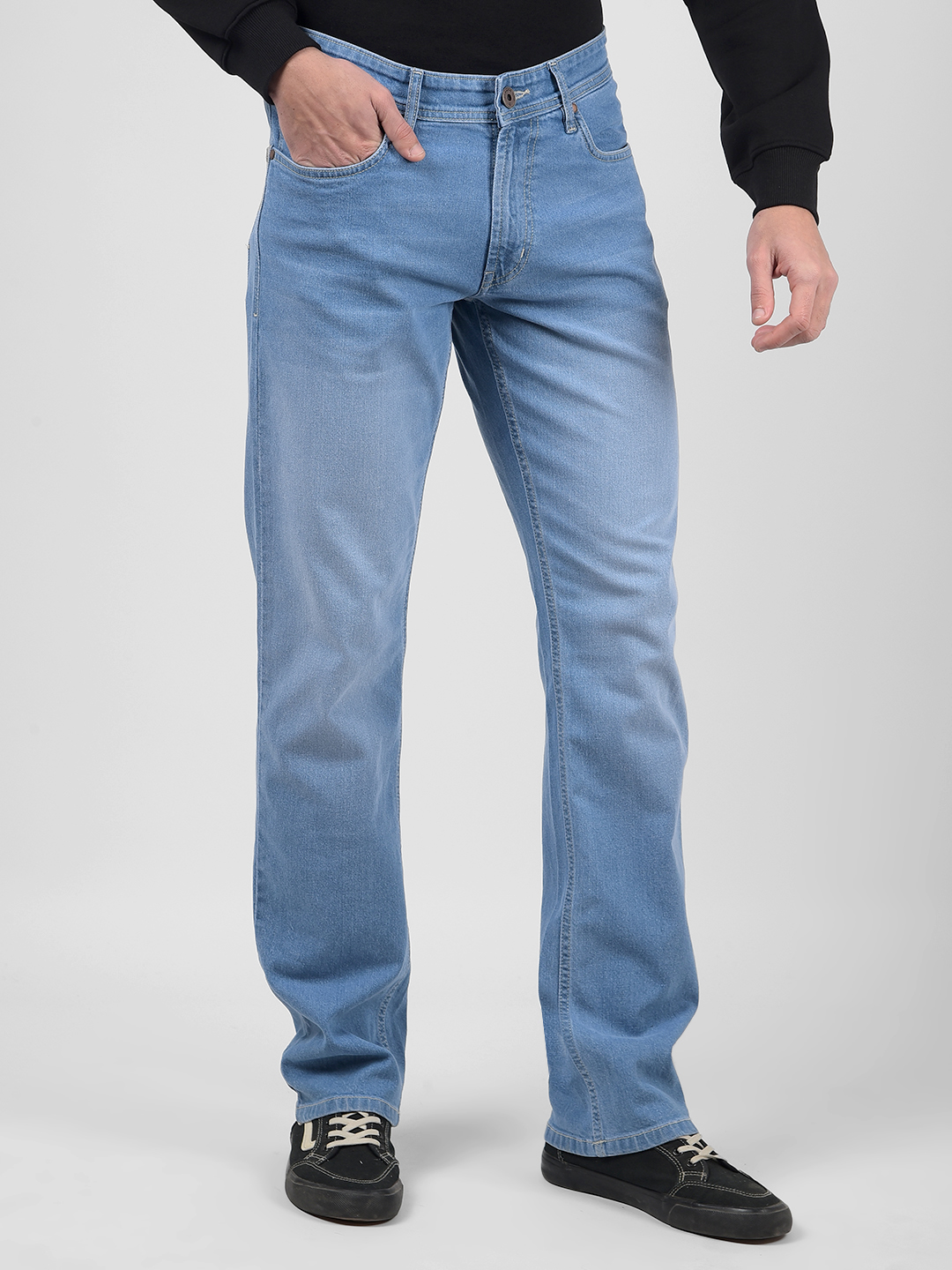 Numero Uno Men Solid Blue Jeans